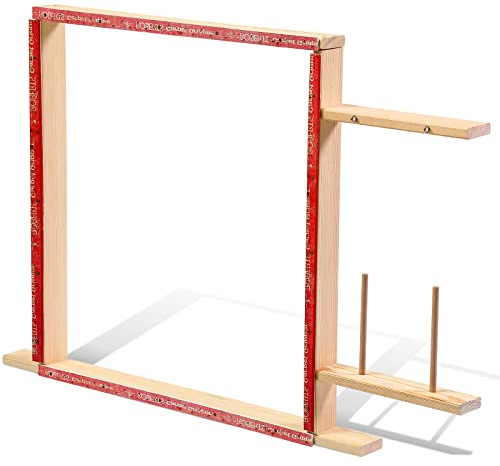 Tufting Frame Tufting Gun Frame Holzteppich Making Frame Kit Teppich Tuft Rahmen Geeignet für Elektrische Teppichpistole Tischdisplay DIY Handwerk Tischständer Rahmen Tapisserie Herstellung Werkzeug