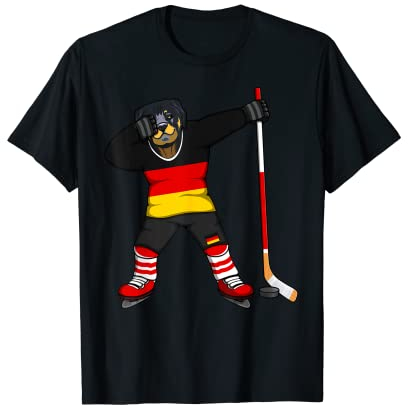 Dabbing Rottweiler Deutschland Eishockey-Fans Trikot Sport T-Shirt