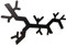 gamet® WS10 Porte-manteau mural en métal avec motif branche d'arbre en acier, noir, 50 x 25 cm, 1 pièce