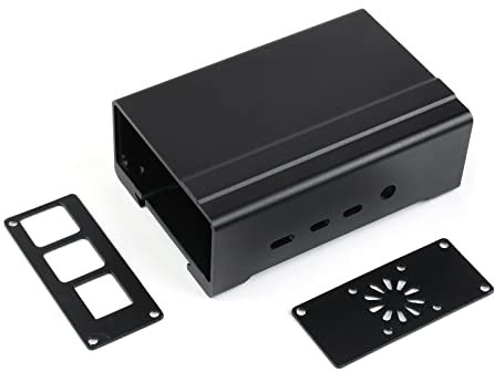 Waveshare DIN Rail Aluminum Case for Raspberry Pi 4 with Cooling Fan and Heatsinks