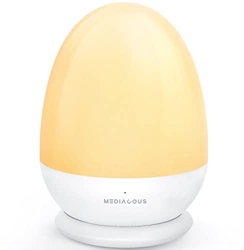 MediAcous Nachtlicht, Nachtlampe, Nachtlicht Kinder/Baby Mit Stilllicht Dimmbar, LED Nachtlicht Mit 1H Timer & Touch, Dekoration Für Baby- & kleinkinderzimmer Night Light - Bis Zu 200H
