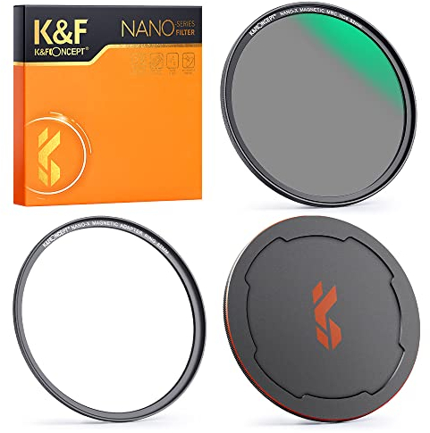 K&F Concept ND Filter 67mm Graufilter ND8 (3 Stop) Magnetisches mit Objektivdeckel 67mm