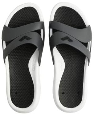 ARENA Nina, Sandali Donna, Bianco Grigio Scuro Nero, 38 EU