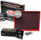 B&S Kit Filtro Aria Sportivo Aspirazione Rigenerabile Lavabile FB01076 con Profumatore Interni