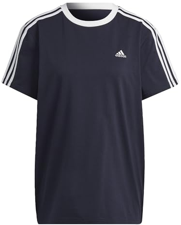 adidas Damen Essentials 3-Stripes Tee, Legend Ink/White, XS