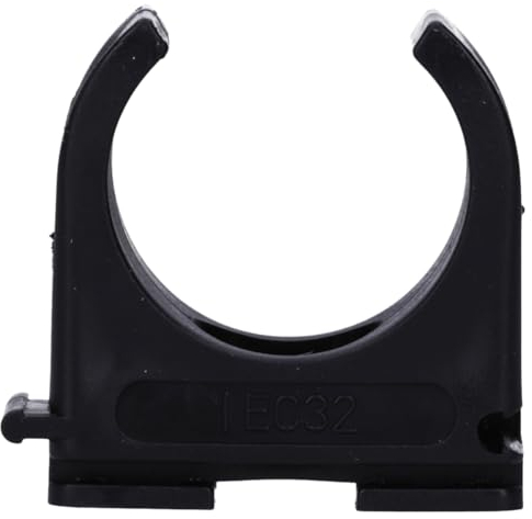 25 Stück M40 Rohr-Klemmschellen PP Kunststoff M16-M50 16mm bis 50mm für Stangenrohr Isorohr Leerrohr anreihbar zum Festschrauben Schwarz Voxura