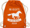Turnbeutel Rucksack - Pferd Pferde - Mir reichts ich geh reiten - Unisize - Orange - tasche zum reit sachen für mädchen pferden gehe beutel pferderucksäcke pferdemotiv reicht s stoffbeutel