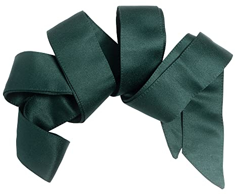 Maya Deluxe Women's Womens Ladies Satin Sash Waist Tie Ribbon Bow Accessory for Bridesmaids Bridal Wedding Prom Evening Occasion Belt, Emerald Green, L-XL