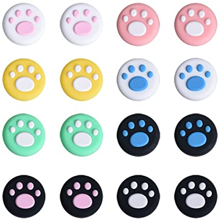 BOBOZHONG Pulgar Grip Tapas,16PCS Tapas de Joysticks Caps in Silicona Pulgar Stick Cubierta Cubierta deTapa Joystick Pulgar Stick Cubierta Compatible con Nintendo Switch,OLED/Switch Lite
