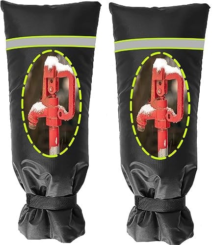 2 Stück Verdickung Außen Wasserhahn Abdeckung, Wasserdicht, Frostschutz, Kältebeständig, Thermoschutz für Garten Wasserhahn, Winterfester Beutel für Wasserhahn - 51x21cm