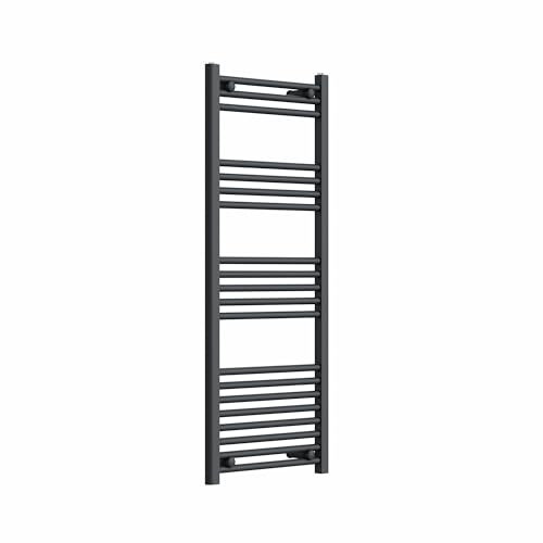 Go Bathrooms Nola Bathroom Towel Rail Heated Bathroom Radiator Wall Mounted Ladder Rail Grey - 1200mm x 500mm