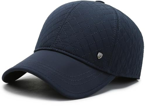 FASHIXD Winter-Baseballkappe für Herren, Wintermützen mit Ohrenklappen für kaltes Wetter, verstellbar, 2080-dunkelblau, Einheitsgröße