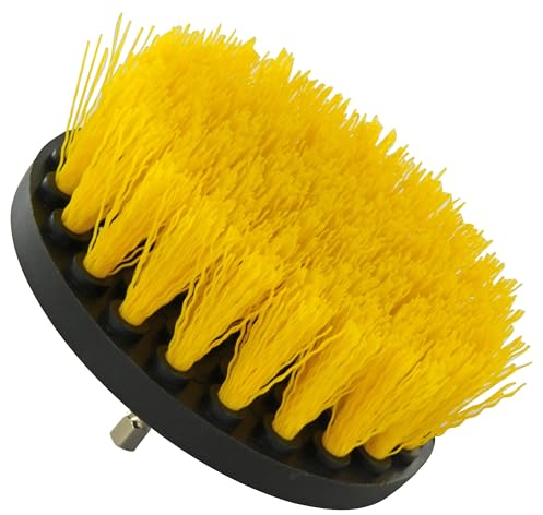 Tivoly • Brosse Polypropylène Plate • Ø100mm • Fil Souple • Nettoyage Facile Tous Matériaux sans Rayures • pour Perceuse