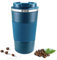 Goodatech Taza de café aislada con tapa, reutilizable, a prueba de derrames, con tapa a prueba de fugas, vasos de café de acero inoxidable al vacío de doble pared, para uso diario en casa, oficina