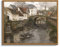 InSimSea Gerahmte Leinwand-Wandkunst, Vintage-Dekor, Landschafts-Wandkunstdrucke, Flussufer, kleine Stadt, rustikale Bauernhaus-Wanddekoration für Schlafzimmer, Wohnzimmer, Retro-Raumdekoration, 27,9