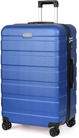 TANTOMI Koffer Groß, Reisekoffer Hartschalenkoffer, Koffer & Trolley mit Passwortsperre, Hartschale Suitcase mit 4 Rollen(Himmelblau)