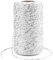 KINGLAKE Cotton String Twine with Silver, 100m Metallic Christmas Decor String for Gift Wrapping and Crafts