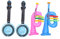 MUSISALY 4 Stück Musikinstrument Spielzeug Wasser Pool Trompete Spielzeug PVC Bühne Requisiten Party Dekoration