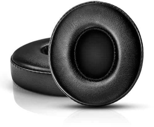 NEUTYPECHIC Cuscinetti Auricolari di Ricambio per Beats Solo 2 e Solo 3, 1 Paio Wireless Bluetooth On Ear Cuscinetti con Proteica di alta Qualità, Memory Foam che Riduce il Rumore (Nero)