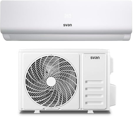 Svan Aire Acondicionado Split Inverter, 18000 BTU SAAS1800W. Bomba de Calor, Mando a Distancia, Temporizador, Clasificación Energética A++