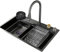 DKRCPFNT Fregadero de Cocina Integrado con Lavavajillas de Cocina de Tazón Único de Acero Inoxidable, Gris - 80 * 46 * 22Cm/Grey/80 * 46 * 22Cm