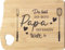 HUYUE Tagliere in Legno, Regalo per Papà, Festa del Papà, Compleanno, Natale, 27.5 x 21.5 cm, Colore Legno