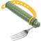 Healvian Tenedor y cuchara de comida diadema retro cuchara tenedor cuchara utensilios para discapacitados cubiertos ergonómicos utensilios adaptativos para personas mayores tenedor de mano