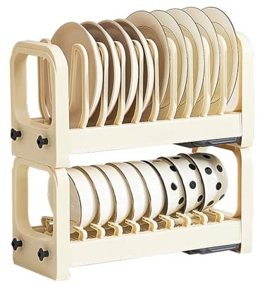 Égouttoir à assiettes vertical – Organiseur de rangement multifonction rétractable pour assiettes et plats