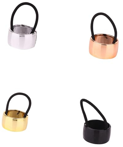 KMGDM Glitzer-Pferdeschwanz-Halter, elastisch, Strass, mehrfarbig, Haargummi, Damen-Haarschmuck, 4 Stück