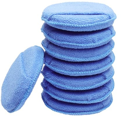 XRVRILE 8-delars poleringssvampset, poleringssvamp för bilar med fingerficka, skrubbdyna för bilar, lastbilar, båtar, rengöring och finpolering (5 tum/12,5 cm)