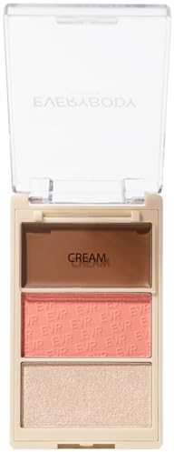 EVERYBODY LONDON Trio Face Glow Me Peach Palette per il contorno del viso con rosa arrosto e illuminante, bronzer crema 3 in 1 Palette di trucco