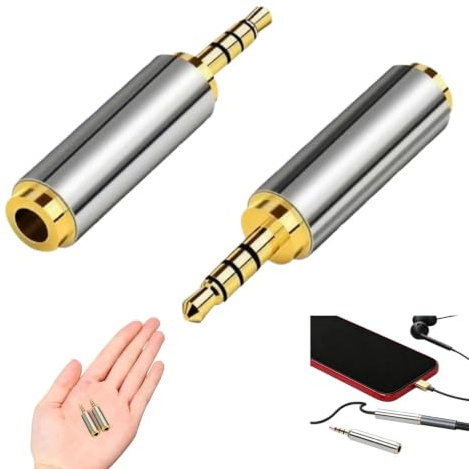 JiaYuan 2 Pièces Adaptateur Audio,Adaptateur Jack 2,5 vers 3,5 | 3.5mm Mâle vers 2.5 mm Femelle,Plaqués Or Adaptateur convertisseur,Compatible avec Les Écouteurs,Les Haut Parleurs,etc