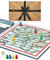 Jaques of London Snakes and Ladders Game | Luxury Linen Finish Snakes and Ladders Board Game with Wooden Pieces
