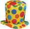 W WIDMANN MILANO Party Fashion 1812H - Clowns-Zylinder-Hut für Erwachsene