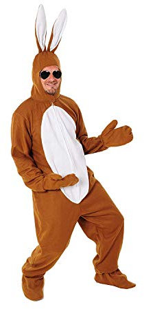 Hase braun offen Kostüm Einheitsgrösse XXL Faschig Karneval Junggesellenabschied