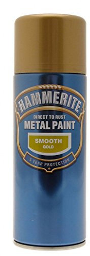 Hammerite Metal Paint Smooth Gold 400ml Aerosol