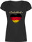 T-Shirt Damen V Ausschnitt - Handball WM 2023 Trikot Ersatz - Handballherz Deutschland - S - Schwarz - em 2024 Handballer Germany Shirt t Herz hanball Statement Shirts halbball Tshirt Handball.