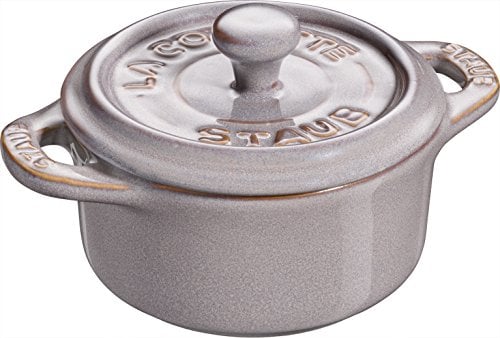 Mini cocotte redondo gris antiguo 10 cm