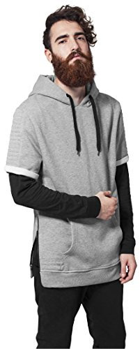 Short Sleeve Side Zipped Hoody gry/gry M