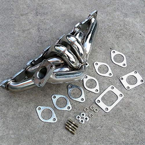 GOWE Turbo-Krümmer für RB30 Motor Top Mount T3 Flansch Turbo Krümmer + 50 mm Wastegate Flanschdichtung