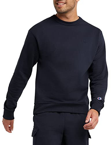 Champion Powerblend-Felpa Maglia, Blu (Navy), M Uomo