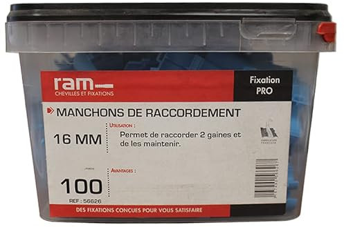 Ram - Manchons de Raccordement, 16mm, Seau de 100