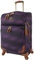 Steve Madden Designer Luggage Collection – Leichter Softside erweiterbarer Koffer für Damen und Herren – langlebige 50,8 cm Handgepäcktasche mit 4 rollenden Spinner-Rädern, Shadow Purple