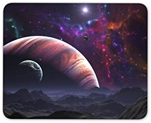 Alien Space Planet Mouse Pad Mat - Solar System Computer PC Gaming #8079