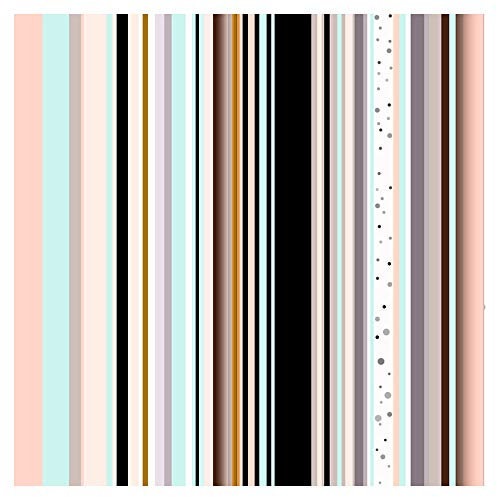 murando - Vlies Tapete - Deko Panel Fototapete - Wandtapete - Wand Deko - 10 m Tapetenrolle - Mustertapete - Wandtapete - modern design - Dekoration - Streifen geometrisch beige blau f-C-0190-j-a