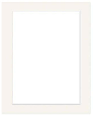 DEHA Design Passepartout Karton 40x50 cm für Bilder im Format 30x40 cm, Elfenbein