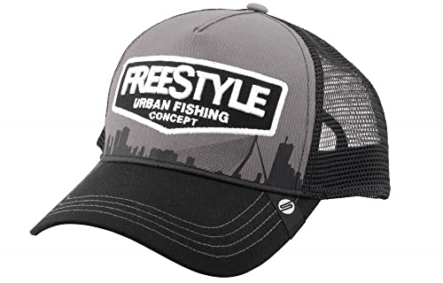 Spro Trucker Cap Freestyle Grey - Angelcap, Cappy für Angler, Angelmütze, Anglermütze, Schirmmütze, Truckercap, Basecap
