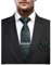 JEMYGINS Graziös Paisley Elegant Herren Krawatte und Einstecktuch mit krawattenklammer Sets (grün)
