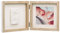 Baby Art Holz Bilderrahmen zweiteilig mit Gipsabdruck und Foto, braun