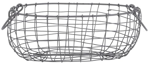 Esschert Design Draht Korb -MITTEL- oval L=33,9 cm Griffe Dekoration Garten Deko